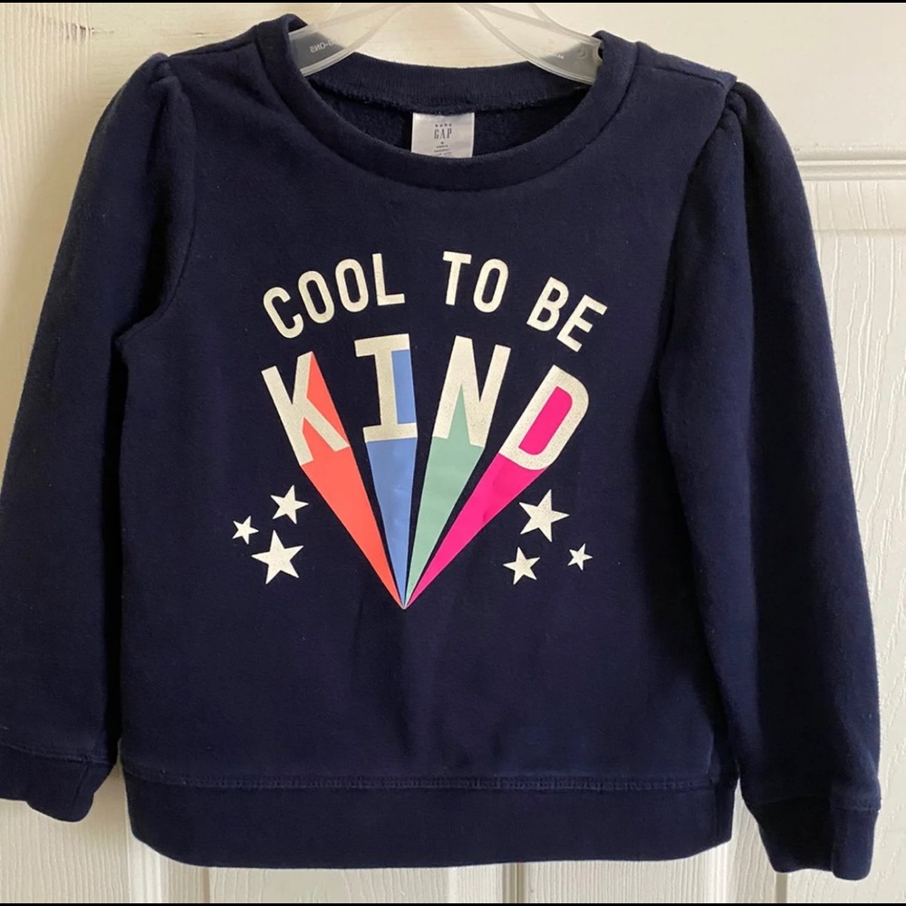 NWT Baby Gap Toddler Girl Sweatshirt 5T Navy Blue